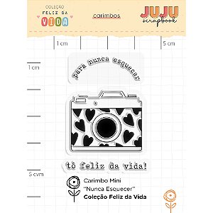 Coleção Feliz da Vida - Carimbo Mini Nunca Esquecer - Juju Scrapbook