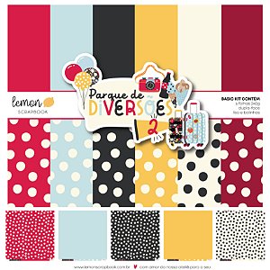 Coleção Parque de Diversões 2 - Bl. BASIC KIT (30,5x30,5cm) - Lemon Scrapbook