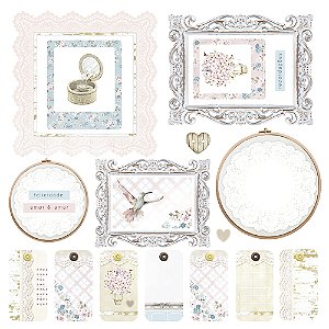 Coleção Doce Maria - Folha 208 - Recortes FD Floral - 240g