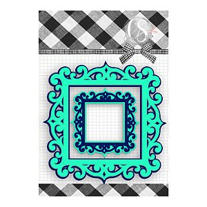 Coleção AMORECOS - Acrilico Moldura Azul (2pçs) AMO22 - Carina Sartor