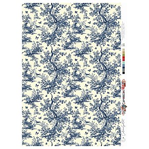 Coleção AMORECOS - Papel Vegetal TOILE DU JOUY (30,5 x 21cm140g) AMO10 - Carina Sartor