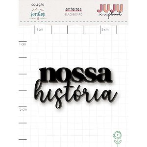 Coleção Terra dos Sonhos - Aplique em Blackboard Nossa História - Juju Scrapbook