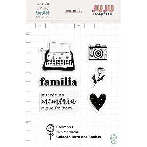 Coleção Terra dos Sonhos - Carimbo G Na Memoria - Juju Scrapbook