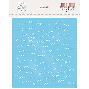 Coleção Terra dos Sonhos - Stencil Cheiro de Grama - Juju Scrapbook