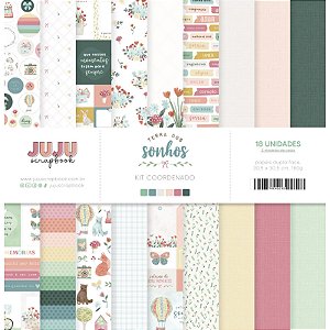 Coleção Terra dos Sonhos - Kit Coordenado - Juju Scrapbook