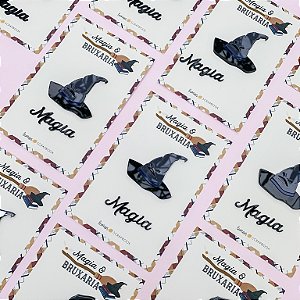 Coleção MAGIA E BRUXARIA - Acrílico Chapéu e Título - Lemon Scrapbook