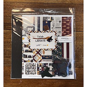 Coleção Magia e Bruxaria - KIT LAYOUT - 30,5x30,5cm  - Lemon Scrapbook