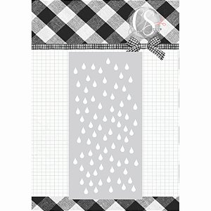 Coleção PICCOLI - Stencil Chuva (1pç) PIC29 - Carina Sartor