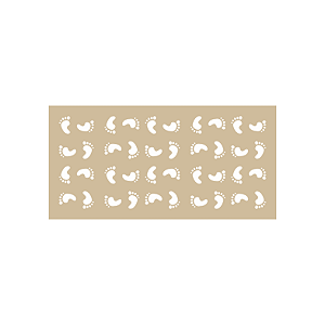 Coleção LE PETIT POA - Stencil PEZINHOS (1pç) - LEP19 - Carina Sartor