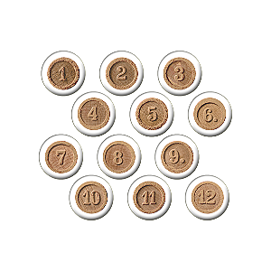 Coleção LE PETIT POA - Bottons Meses (12 pçs) LEP06 - Carina Sartor