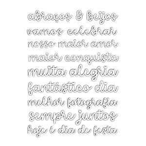 Coleção FELICITY - Adesivo DTF UV Títulos (9 frases) - FEL05 - Carina Sartor