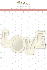 Coleção Cartas para Você - Shaker Chipboard- LOVE - Juju Scrapbook