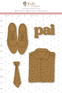 Coleção Nosso Heroi - Enfeite Pai - Juju Scrapbook