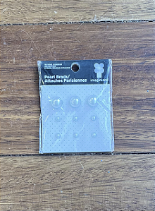 Brad Set -  Pearl Rhinestone (9pçs)