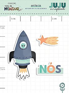 Coleção Vida de Menino - Adesivo em relevo Acrilico - Nós - Juju Scrapbook