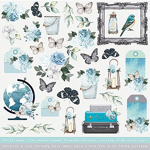 Coleção Apreciar a Jornada - Folha RECORTES MINI- Decore Crafts