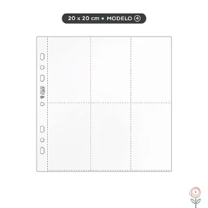 Plásticos para Álbum 20x20cm - Modelo 4 - JuJu Scrapbook