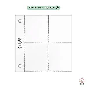 Plásticos para Álbum 10x10cm - Modelo 2 - JuJu Scrapbook