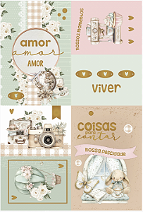 Coleção COISAS PARA CONTAR - Cards c/ Apliques em Foil - Decore Craft