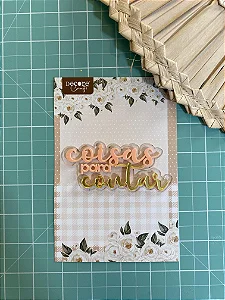 Coleção COISAS PARA CONTAR - Aplique de Acrílico duplo - Coisas para Contar - Decore Crafts