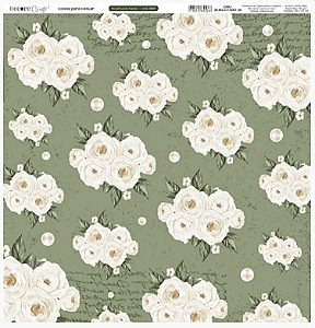 Coleção COISAS PARA CONTAR - Floral Funda Verde - Folha 0804 - 180g - Decore Craft