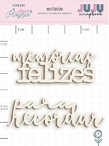 Coleção Doce Alegria - Adesivo em relevo Branco Para Recordar - Juju Scrapbook