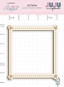 Coleção Doce Alegria - Adesivo em relevo Branco Guardado na Memória - Juju Scrapbook