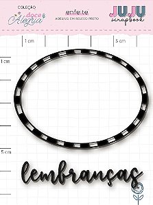 Coleção Doce Alegria - Adesivo em relevo Lembrancas - Juju Scrapbook