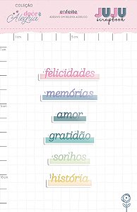 COleção Doce Alegria - Adesivo em relevo Acrilico Amor - Juju Scrapbook