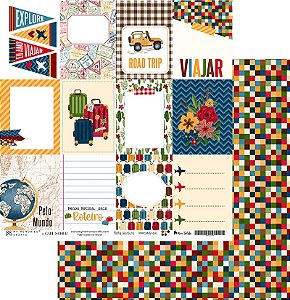 Coleção Minha Aventura - Folha 03 - 30,5x30,5 - MMCMAV-03 - My Memories Crafts