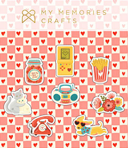 Coleção Meu Amor - Elementos em Acrílico - My Memories Crafts - MAM-11