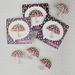 Coleção COR & AMOR - Pin Guarda-chuva - Lemon Scrapbook