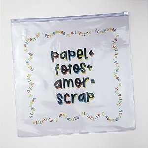 Coleção SCRAPBOOK IS A LIFESTYLE - Pasta Zip G - Lemon Scrapbook