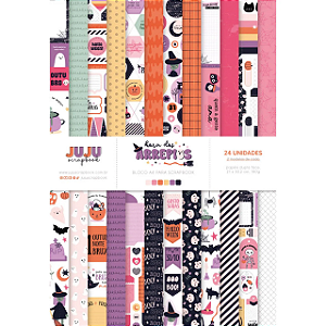 Colecao Hora dos Arrepios - Bloco A4 - Juju Scrapbook