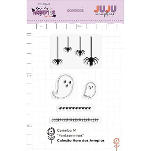 Coleção Hora dos Arrepios - Carimbo M Fantasminhas - Juju Scrapbook