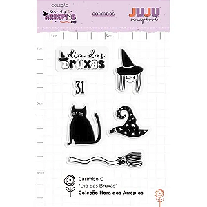Coleção Hora dos Arrepios - Carimbo G - Dia das Bruxas - Juju Scrapbook