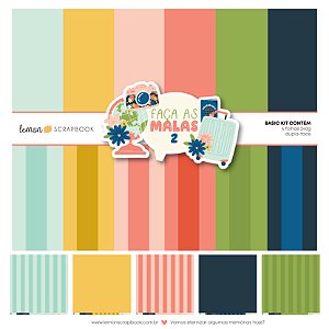Coleção FAÇAS AS MALAS 2 - Bl. Basic Kit (30,5x30,5cm) - Lemon Scrapbook