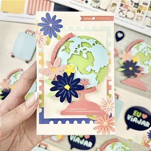 Coleção FAÇAS AS MALAS 2 - Aplique em Acrílico Globo - Lemon Scrapbook