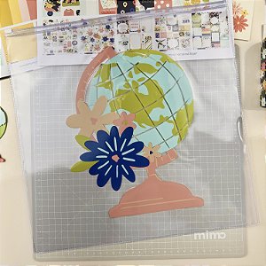 Coleção FAÇAS AS MALAS 2 - Pasta Zip G - Globo- Lemon Scrapbook