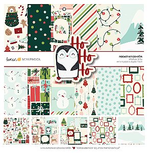 Coleção HOHOHO - Pocket Kit 6 folhas - Bl 30,5 x 30,5 - Lemon Scrapbook