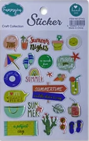 Cartela Adesivo em Relevo - SUMMER - Apex