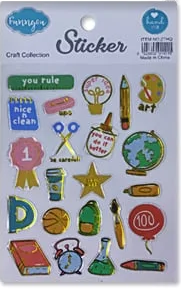 Cartela Adesivo em Relevo - CRAFTS - Apex