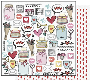 Coleção POR AMOR - Folha Beijos Estalados - Goodies