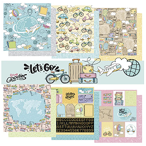 Coleção LET'S GO - Folha Mapa em Mãos - Goodies