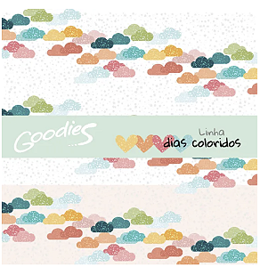 Coleção DIAS COLORIDOS - Folha Nuvens Coloridas - Goodies
