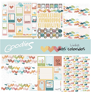 Coleção DIAS COLORIDOS - Folha Estrelas Coloridas - Goodies