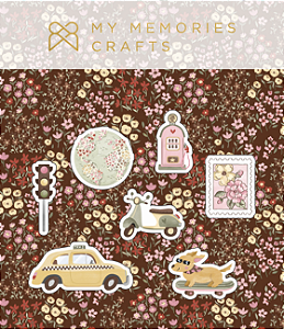 Coleção Minha Cidade - Apliques de Elementos em Acrilico - MCID-11 - My Memories Crafts