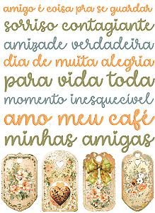 Coleção SINTONIA - Cartela Adesivo DTF UV Títulos - 1 pecas - SIN24 - Carina Sartor