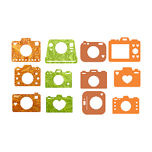 Coleção SINTONIA - Acrílico Câmeras - 12 pecas - SIN21 - Carina Sartor