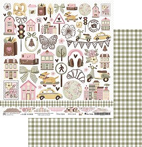 Coleção Minha Cidade - Folha 01 - 30,5x30,5  - MCID-01 - My Memories Crafts